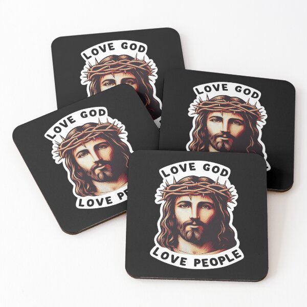 Item preview, Love God Love People Jesus Christ Crown Of Thorns designed and sold by plushism.