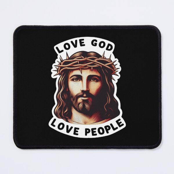 Item preview, Love God Love People Jesus Christ Crown Of Thorns designed and sold by plushism.