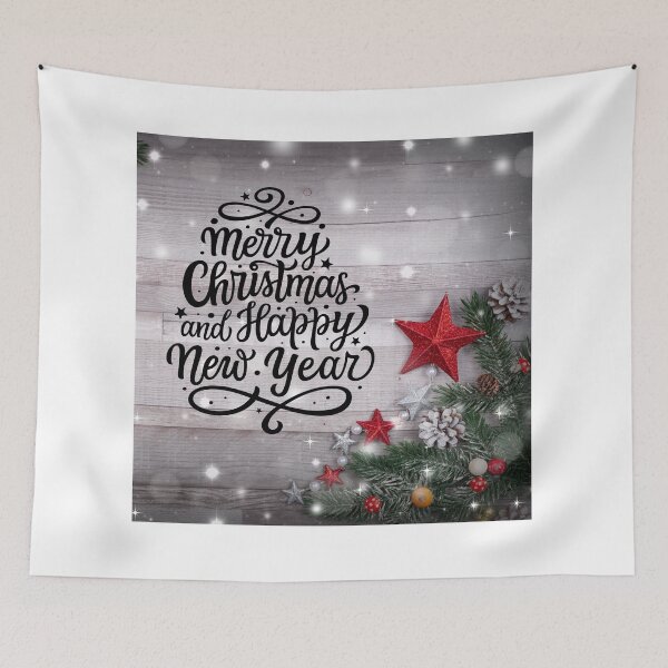 Item preview, Merry Christmas & Happy New Year Red Star designed and sold by TidyKitchenInc.