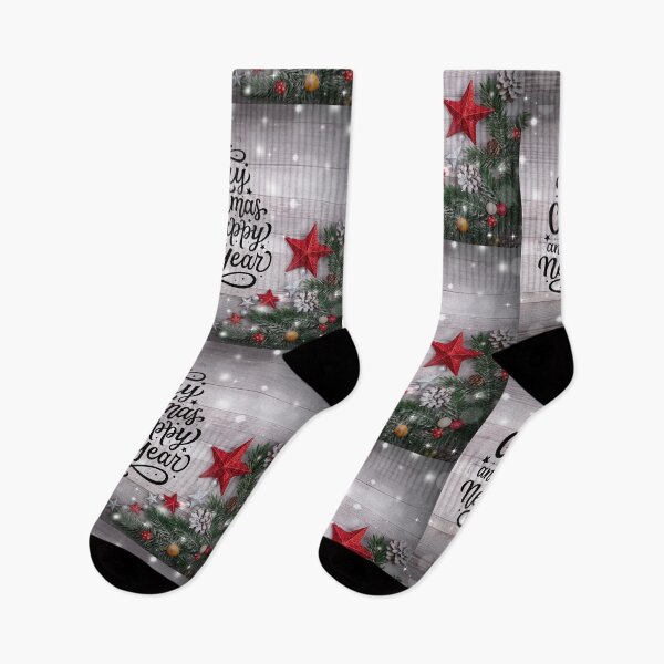 Item preview, Merry Christmas & Happy New Year Red Star designed and sold by TidyKitchenInc.