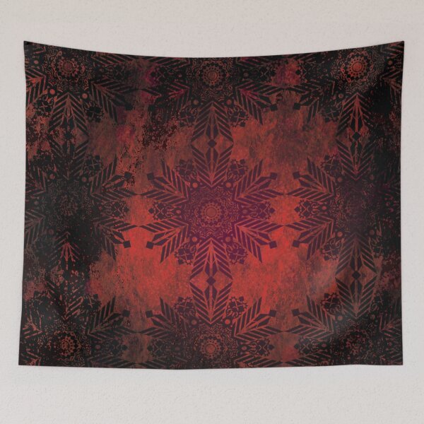 Aperçu de l'œuvre Red Grunge Snowflakes créée et vendue par VeniScripsiVici.