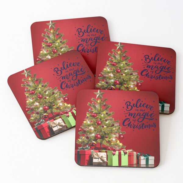Item preview, Believe in the Magic of Christmas Tree with Presents designed and sold by TidyKitchenInc.
