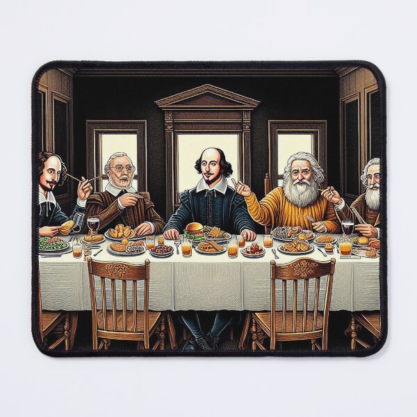Item preview, Geniuses United: Shakespeare, Einstein, da Vinci and Marie Curie Share a Feast Table designed and sold by autrouvetout.