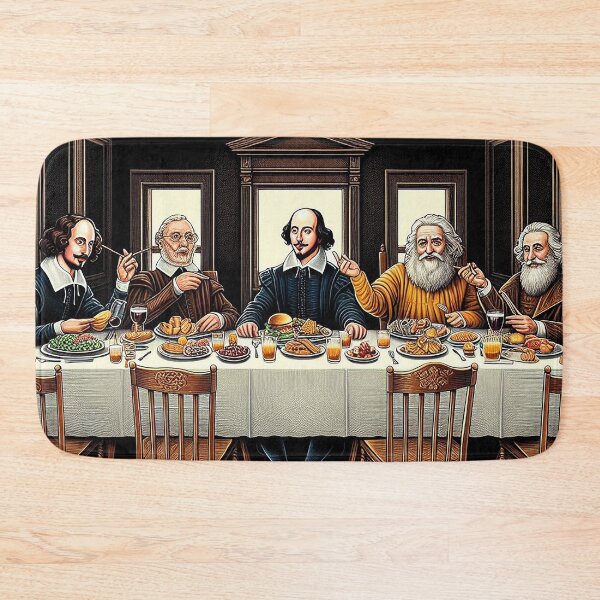 Item preview, Geniuses United: Shakespeare, Einstein, da Vinci and Marie Curie Share a Feast Table designed and sold by autrouvetout.