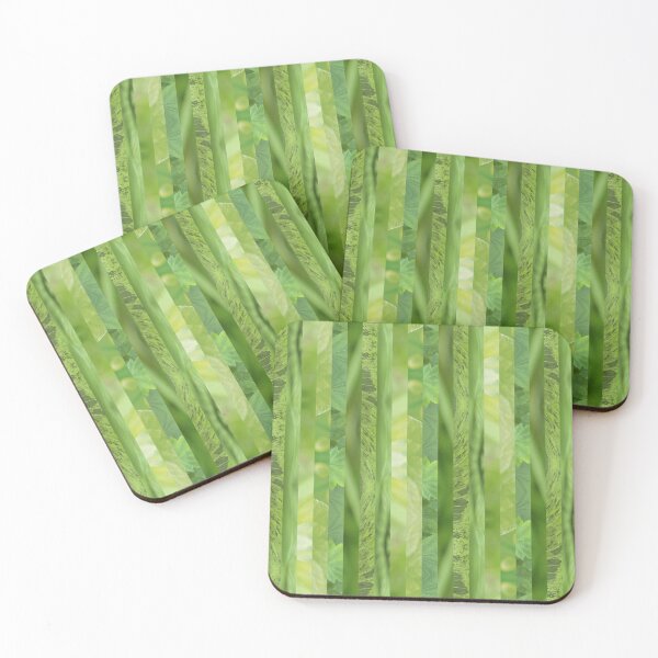 Item preview, Leaf Photo Wavy Vines Illusion [Large Scale] - Botanical Photography - Original Collage Stripes designed and sold by SageFolio.