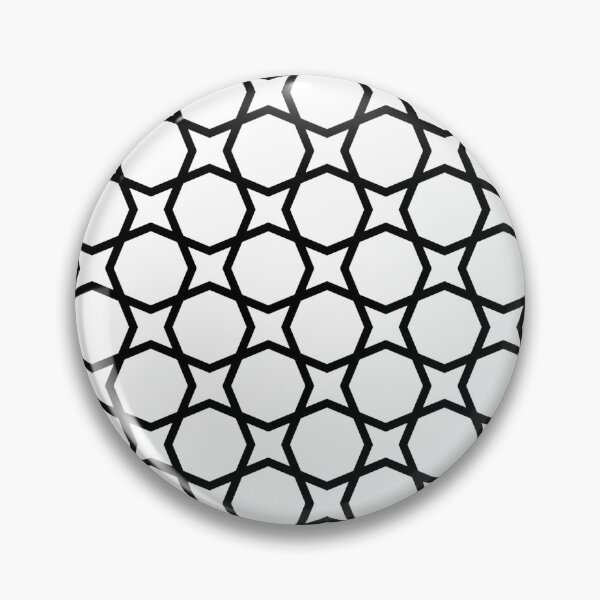 Item preview, Black White Star Octagonal Triangle Angles Mid-Century Modern Art Deco Monochromatic Scandinavian Pattern designed and sold by PenguinForests.
