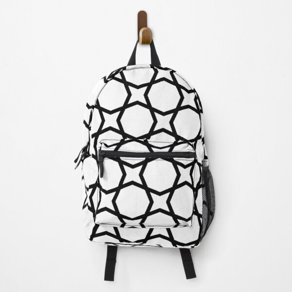 Item preview, Black White Star Octagonal Triangle Angles Mid-Century Modern Art Deco Monochromatic Scandinavian Pattern designed and sold by PenguinForests.
