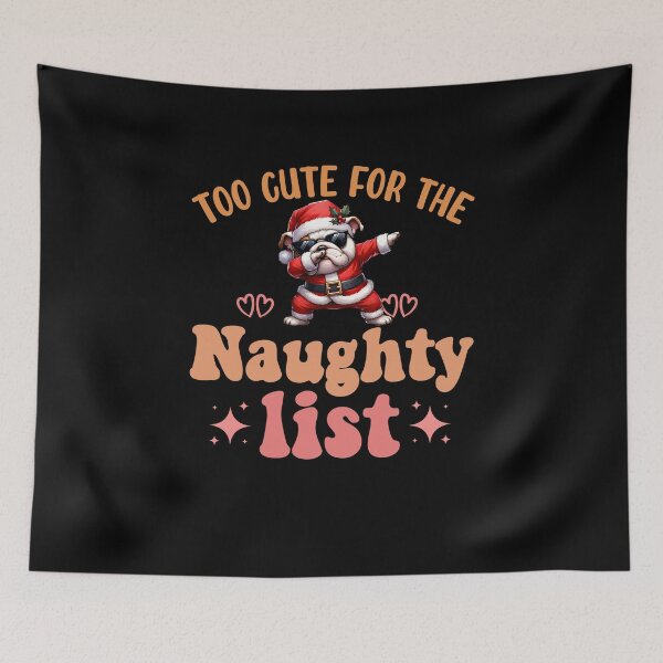 Item preview, "Too Cute for the Naughty List: Dabbing Bulldog Christmas Delight" designed and sold by Xhevahir.