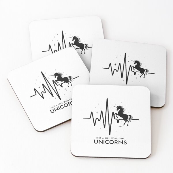 Item preview, Girl's Love for Unicorns Heartbeat Art designed and sold by MAPDDesigns.