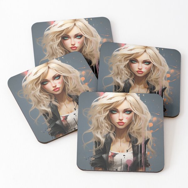 Item preview, Exquisite pop culture cartoon style woman portrait designed and sold by mliotard.