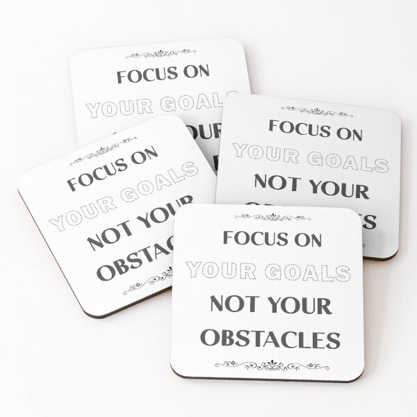 Item preview, Motivational, Focus on your goals, not your obstacles. designed and sold by Mahilis.