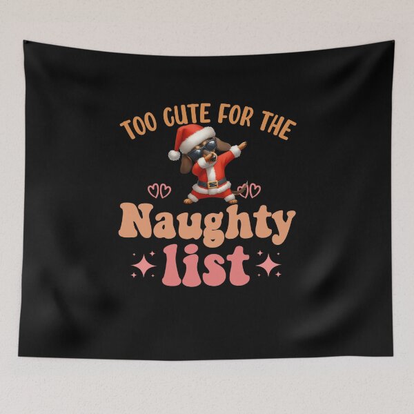 Item preview, "Too Cute for the Naughty List: Dabbing Dachshund Christmas Delight" designed and sold by Xhevahir.