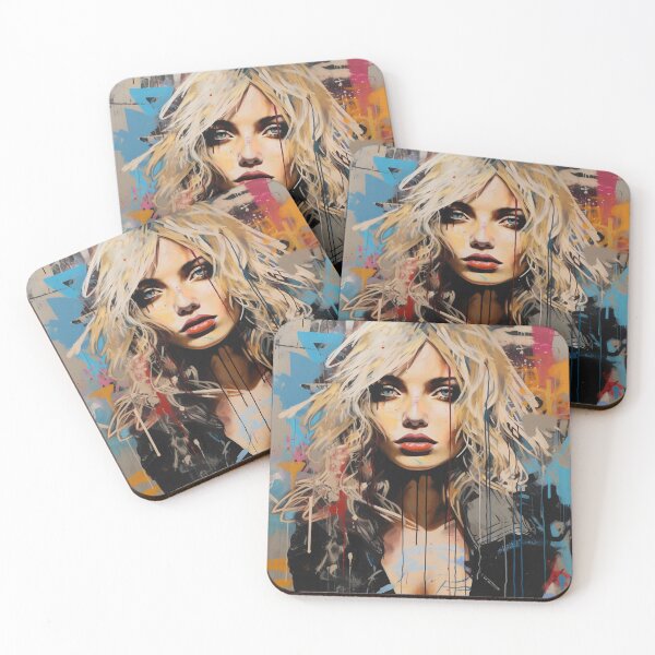 Item preview, Mixed art street art woman portrait designed and sold by mliotard.