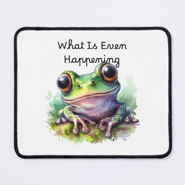 Item preview, Funny frog meme, What Is Even Happening designed and sold by Suhazainah.