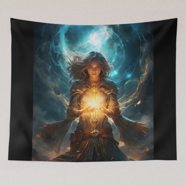 Item preview, Powerful female wizard with four arms designed and sold by AI-Only Creations.