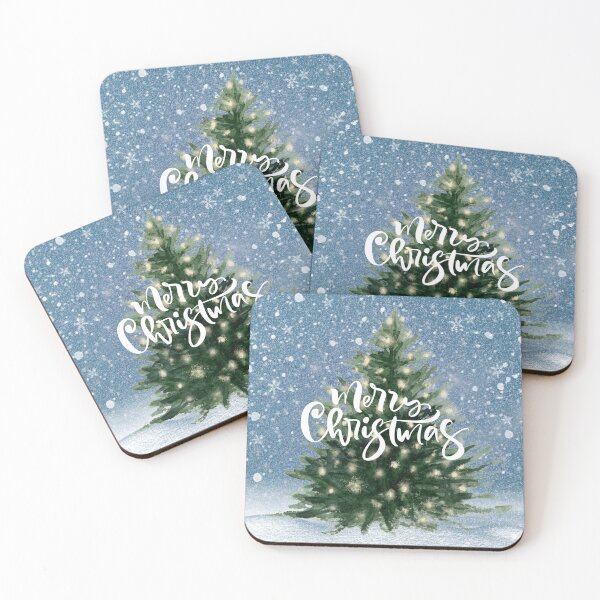 Item preview, Merry Christmas Tree in Snow! designed and sold by TidyKitchenInc.