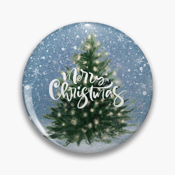 Item preview, Merry Christmas Tree in Snow! designed and sold by TidyKitchenInc.