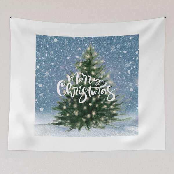 Item preview, Merry Christmas Tree in Snow! designed and sold by TidyKitchenInc.