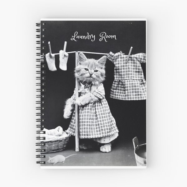 Item preview, Mama Cat Hanging Clothes designed and sold by CheekyKitty.