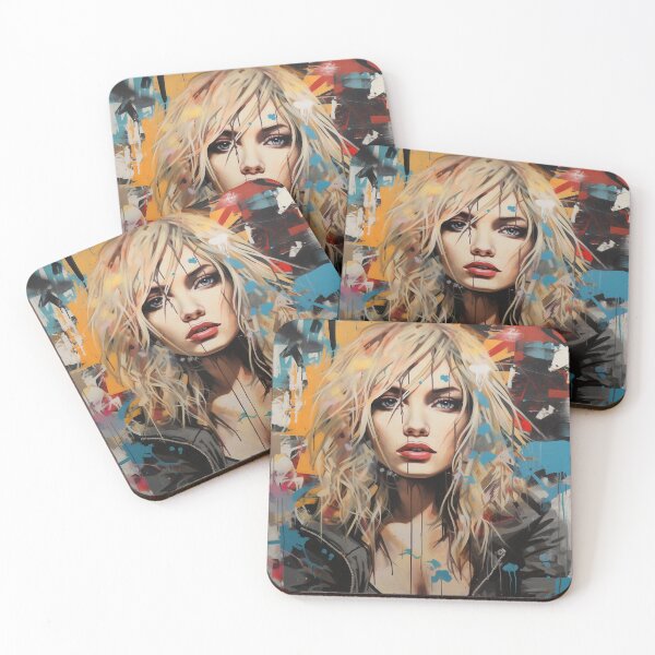 Item preview, Mixed art street art woman portrait designed and sold by mliotard.