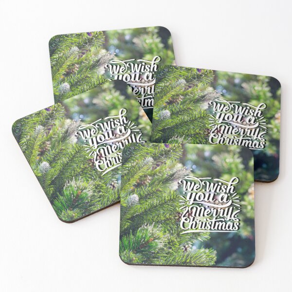 Item preview, We Wish You a Merry Christmas Pine Tree designed and sold by TidyKitchenInc.