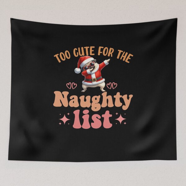 Item preview, "Too Cute for the Naughty List: Dabbing Pug Christmas Delight" designed and sold by Xhevahir.