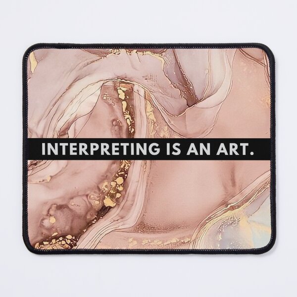 Item preview, Interpreting Is An Art Pink Marble designed and sold by Neeshki.