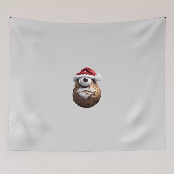 Item preview, Fake potato Santa Claus with googly eyes designed and sold by SheepAttack.