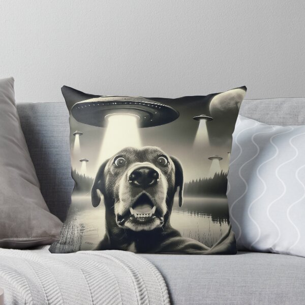 Item preview, Dog selfie with UFO designed and sold by TomFrontierArt.