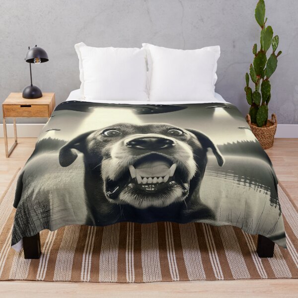 Item preview, Dog selfie with UFO designed and sold by TomFrontierArt.