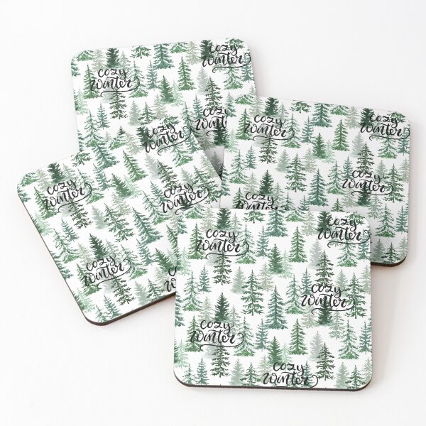 Item preview, Cozy Winter Pine Tree Pattern! designed and sold by TidyKitchenInc.