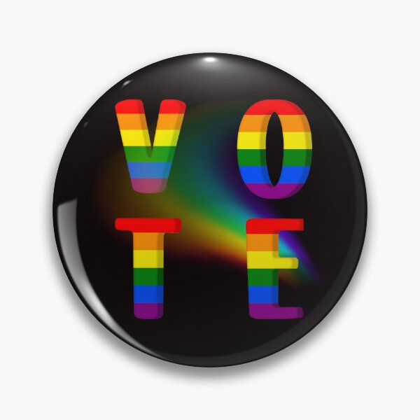 Item preview, VOTE-Rainbow-Black Background  designed and sold by Trendi61.