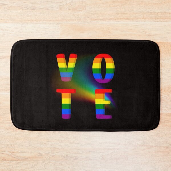 Item preview, VOTE-Rainbow-Black Background  designed and sold by Trendi61.