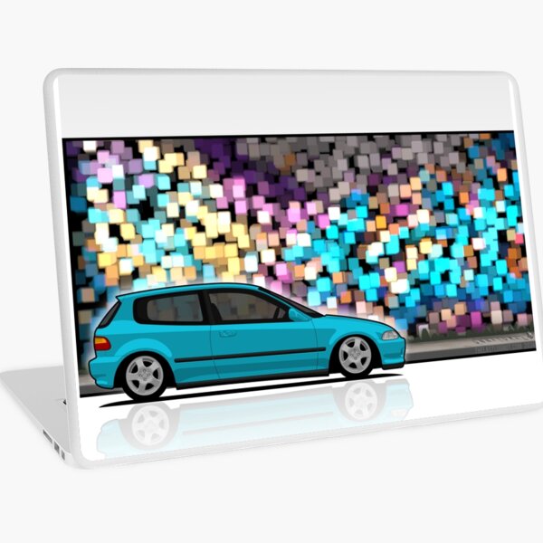 Unnatural Car Club PNW: Teal Green Hatchback EH Laptop Skin