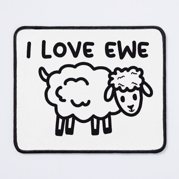 Item preview, I love ewe (b&w) designed and sold by SadieMarsh18.