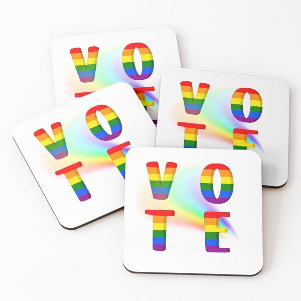 Item preview, VOTE-Rainbow-White Background  designed and sold by Trendi61.