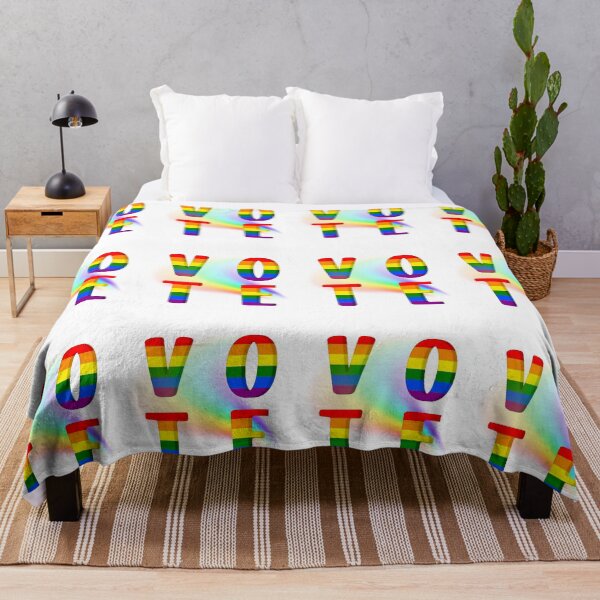 Item preview, VOTE-Rainbow-White Background designed and sold by Trendi61.