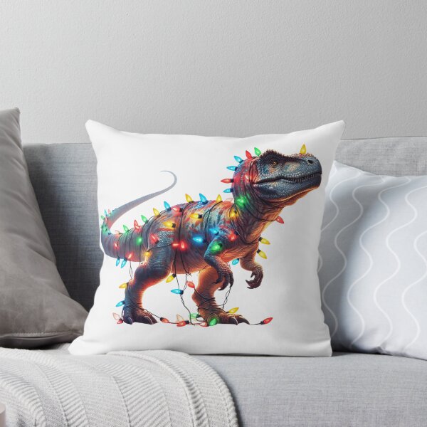 Item preview, T-Rex Christmas Dinosaur Wrapped in Lights designed and sold by Melissify.