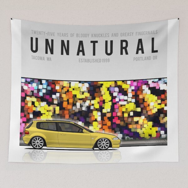 Item preview, Unnatural Car Club PNW: Yellow Hatchback EH designed and sold by The Last Lugnut.