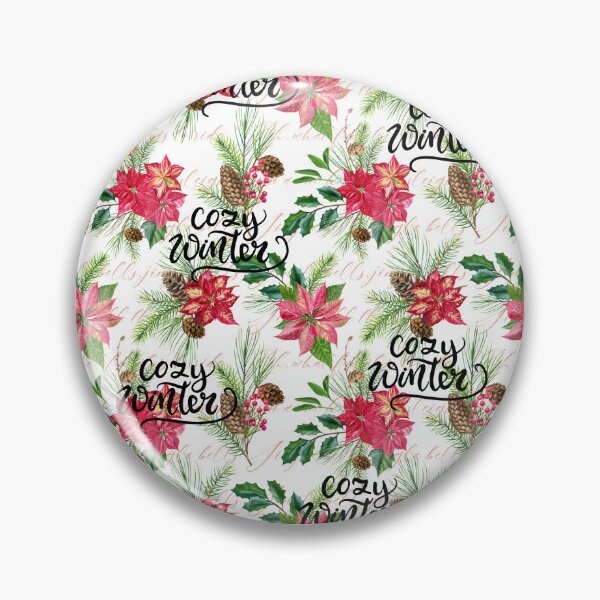 Item preview, Cozy Winter Poinsettia Pattern! designed and sold by TidyKitchenInc.