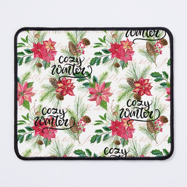 Item preview, Cozy Winter Poinsettia Pattern! designed and sold by TidyKitchenInc.