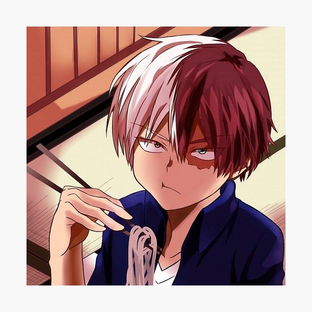 my hero academia cute todoroki metal print by putyopantson redbubble