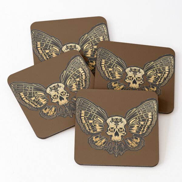 Item preview, Dark Elegance Skull Butterfly | Gorgeous Gothic Gold & Black Butterfly Skull Graphic designed and sold by DopeStick.