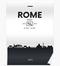 Skyline der Stadt Rom Poster