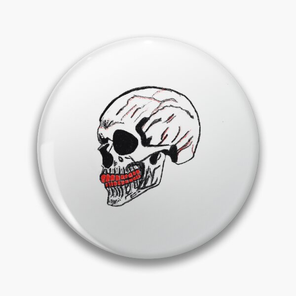 Item preview, Hand drawn skull with red teeth  designed and sold by CruzCore.