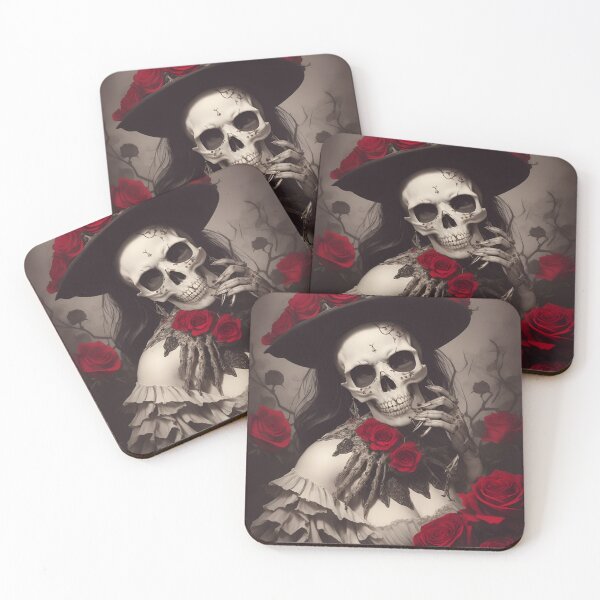 Item preview, Elegant gorgeous La Calavera Catrina, Lady of the afterlife, the Elegant Skull designed and sold by Fantasymachine.