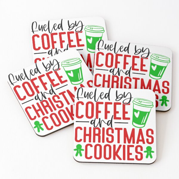Item preview, Fueled by coffee and Christmas cookies designed and sold by DesignCosmos.