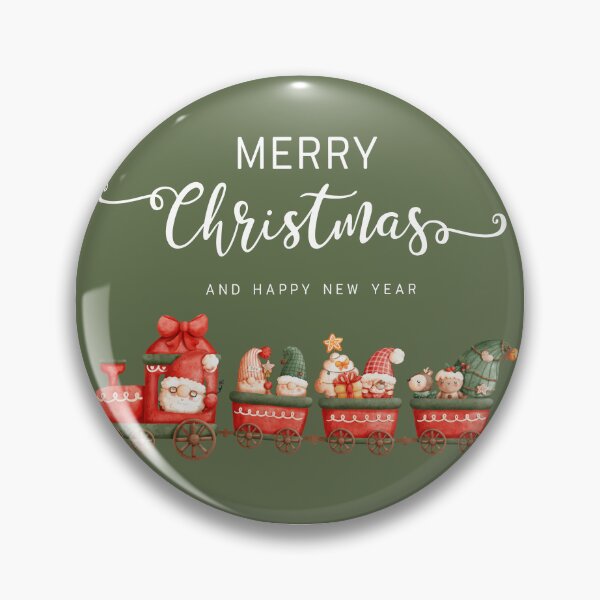 Item preview, Merry Christmas & Happy New Year Train! (Red and Green) designed and sold by TidyKitchenInc.