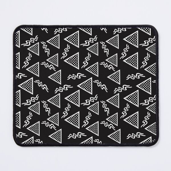 Item preview, Funky Vintage Memphis Style Design with Triangles, Squiggles In Black and White designed and sold by LaRoach Digital Arts.