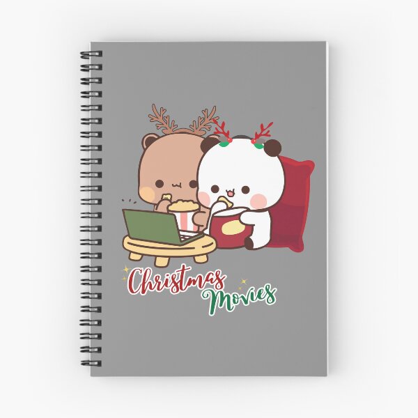 Item preview, Christmas Movie Night DuDu Bear and BuBu Panda designed and sold by Pandety.